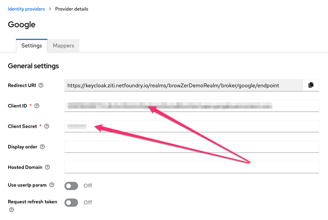 Keycloak Google federate